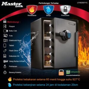 Master Lock LFW205FYC XX-Brankas besar Digital Tahan Api dan Air